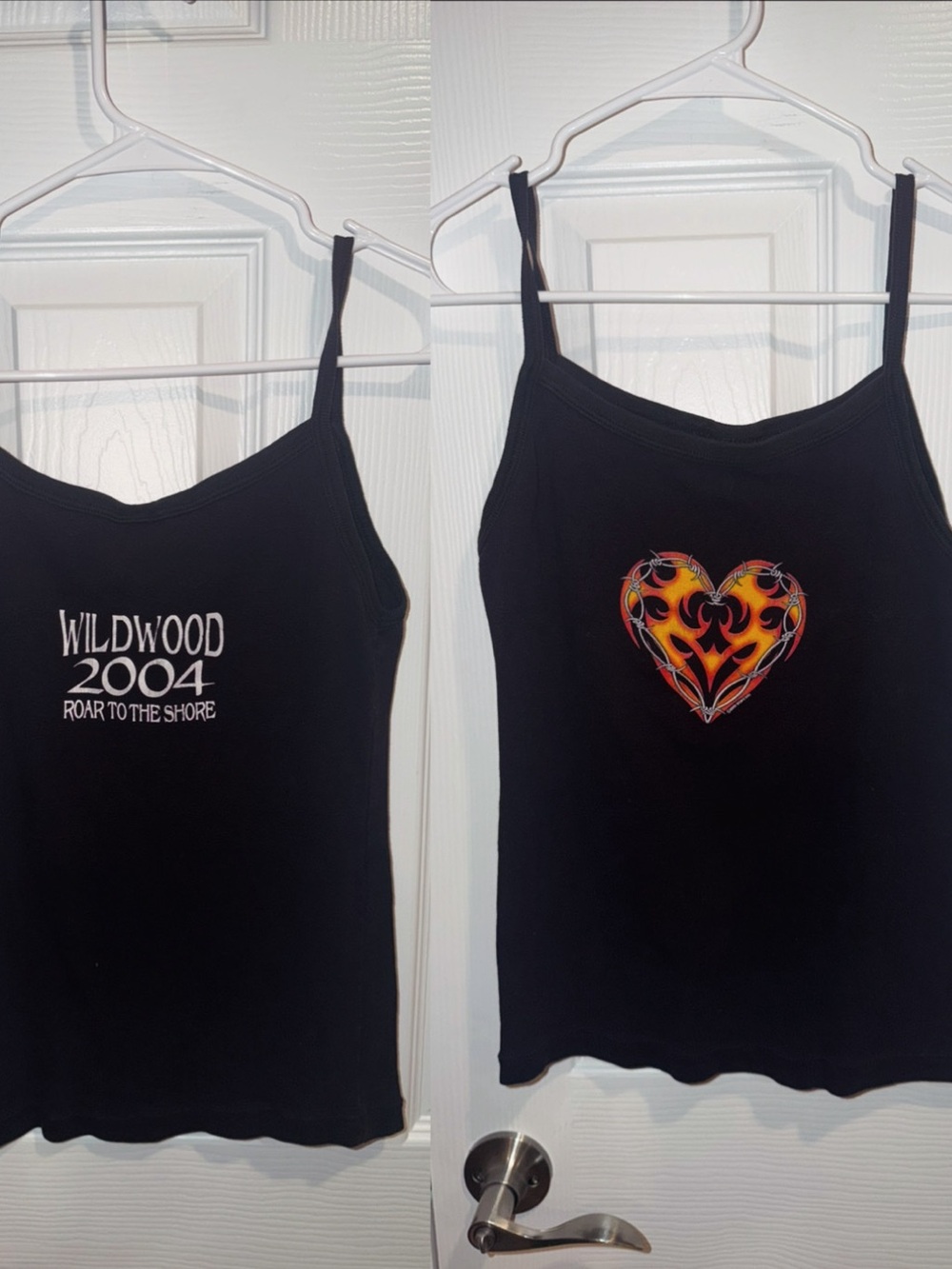 Vintage Harley-Davidson Wildwood 2004 Roar To The Shore Fire Heart Tank 2004